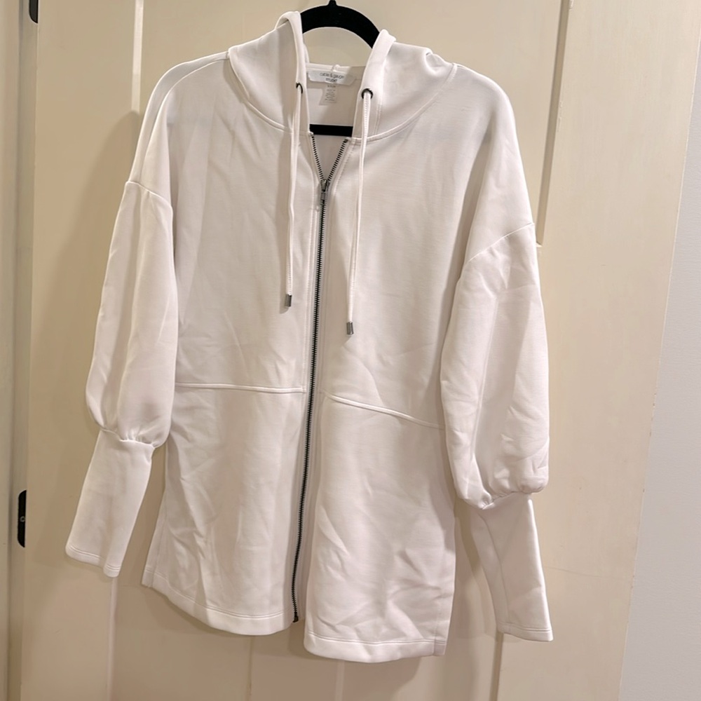 Cable and Gauge White hoodie sweatshirt size small